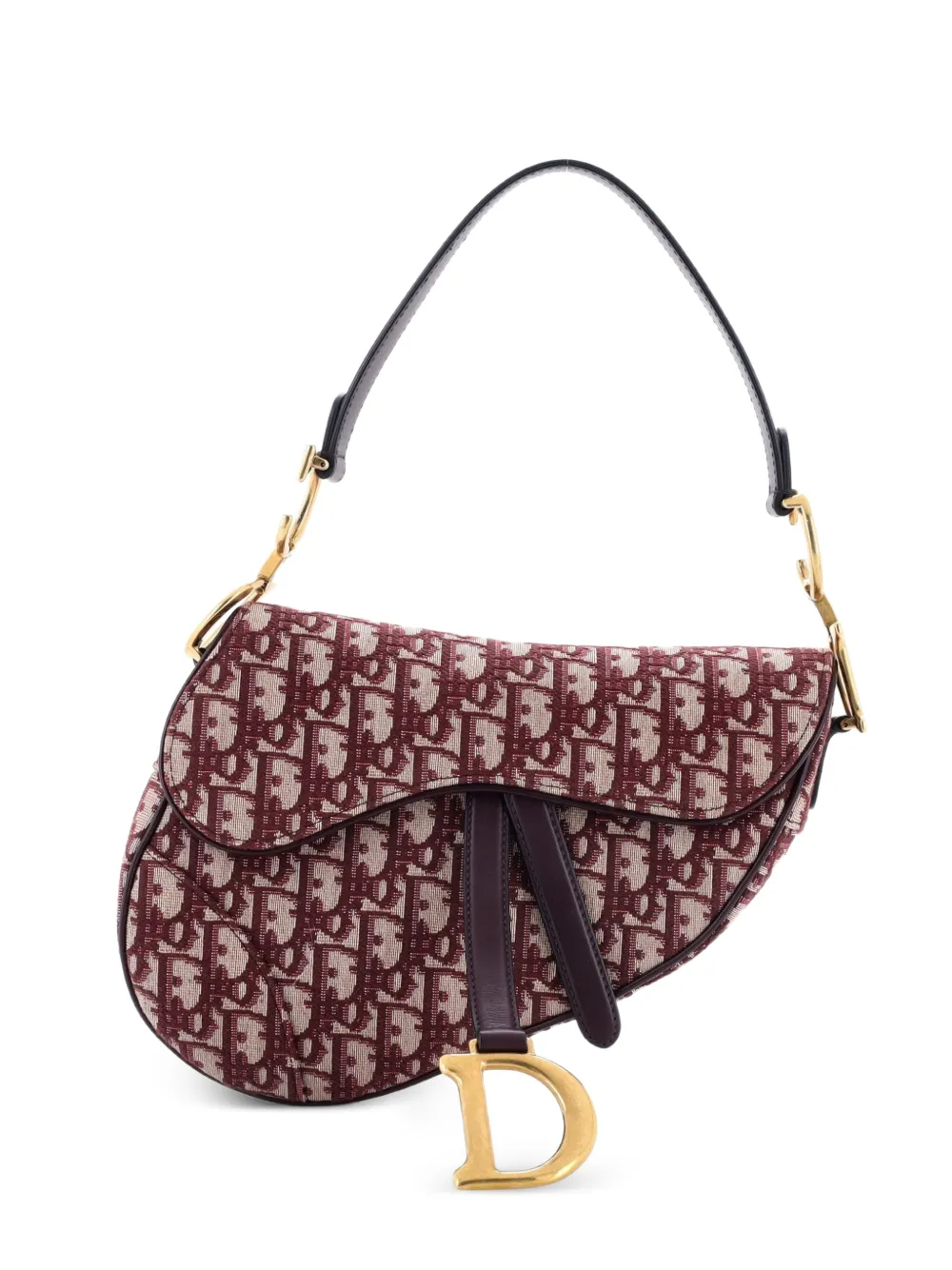 Christian Dior Pre-Owned Saddle Handbag Oblique Canvas Medium shoulder bag - Rosso