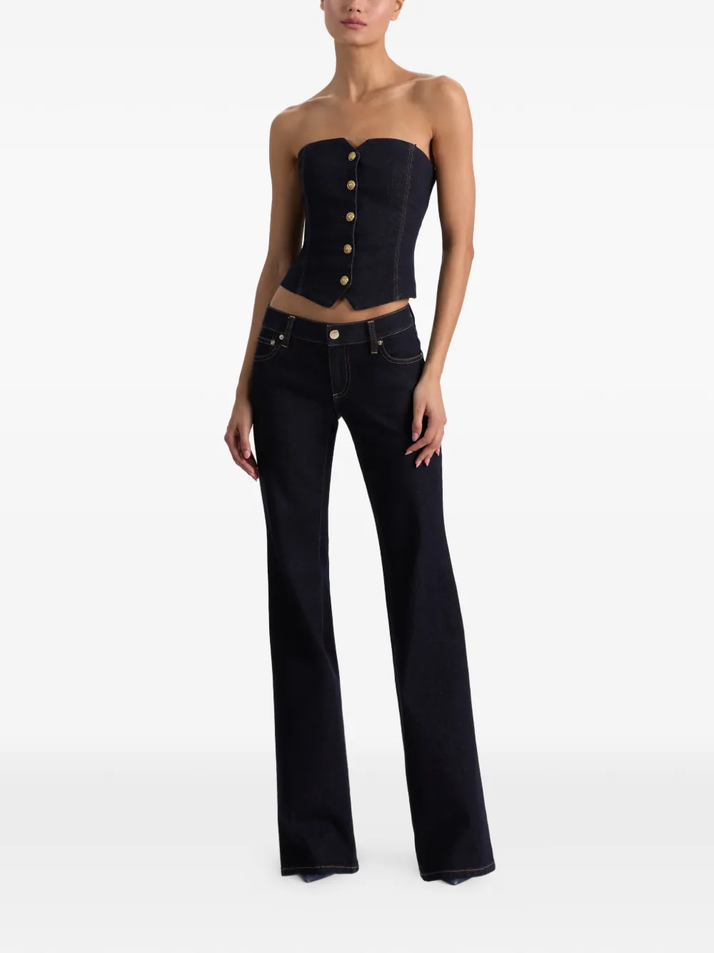  Alice + Olivia Kelcey Strapless Vest - Blue 
