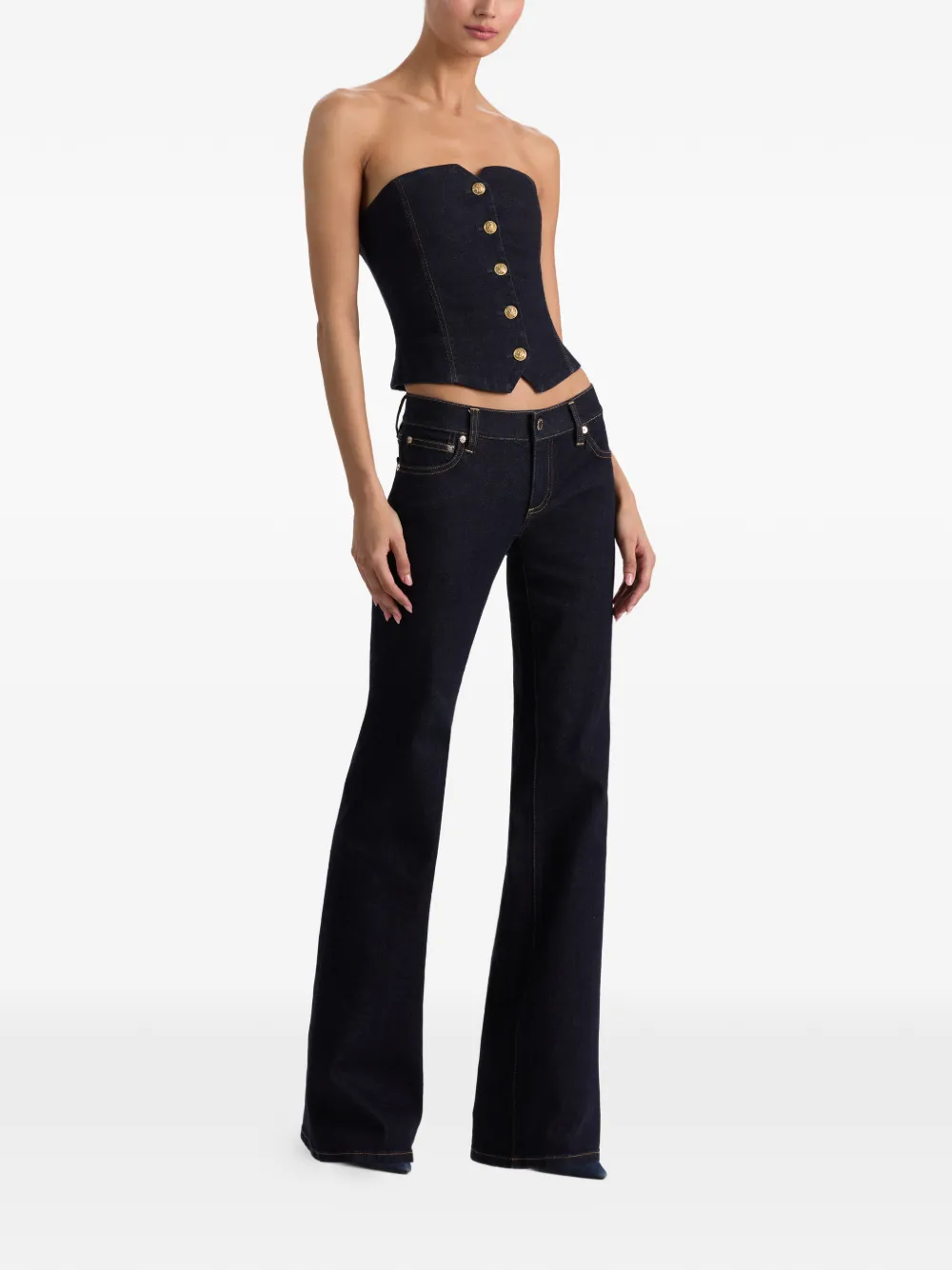  Alice + Olivia Kelcey Strapless Vest - Blue 