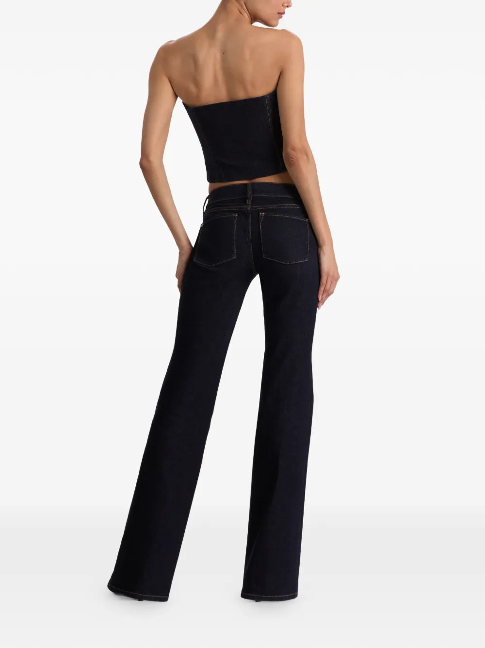 alice + olivia Kelcey strapless gilet Blauw