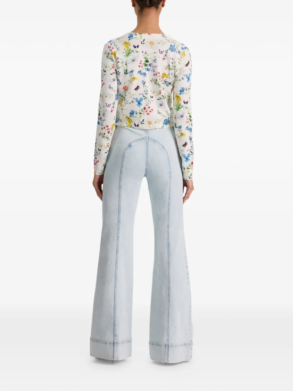 alice + olivia Carson vest met print Wit