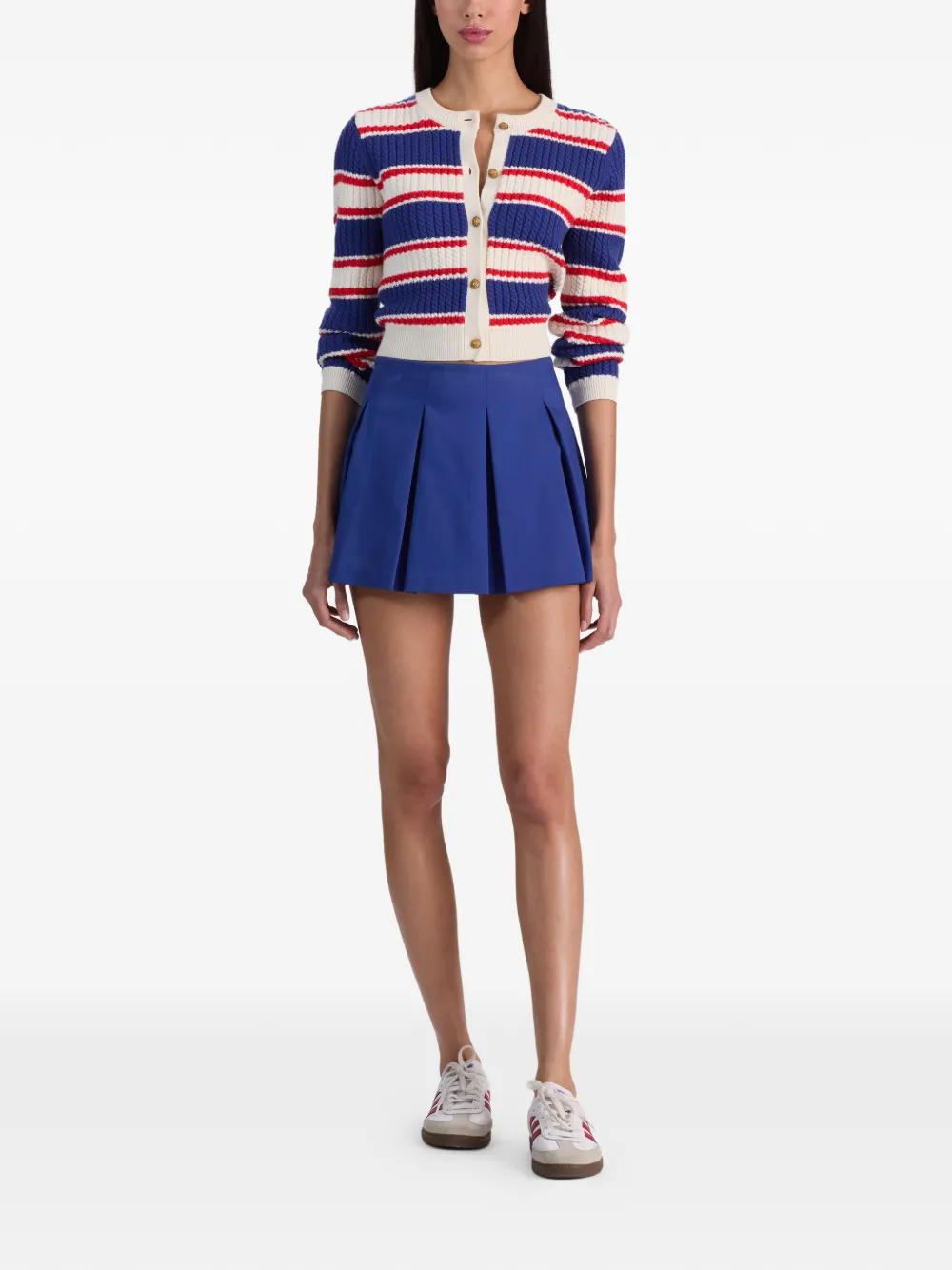 alice + olivia Emilie mini-rok met plooien Blauw