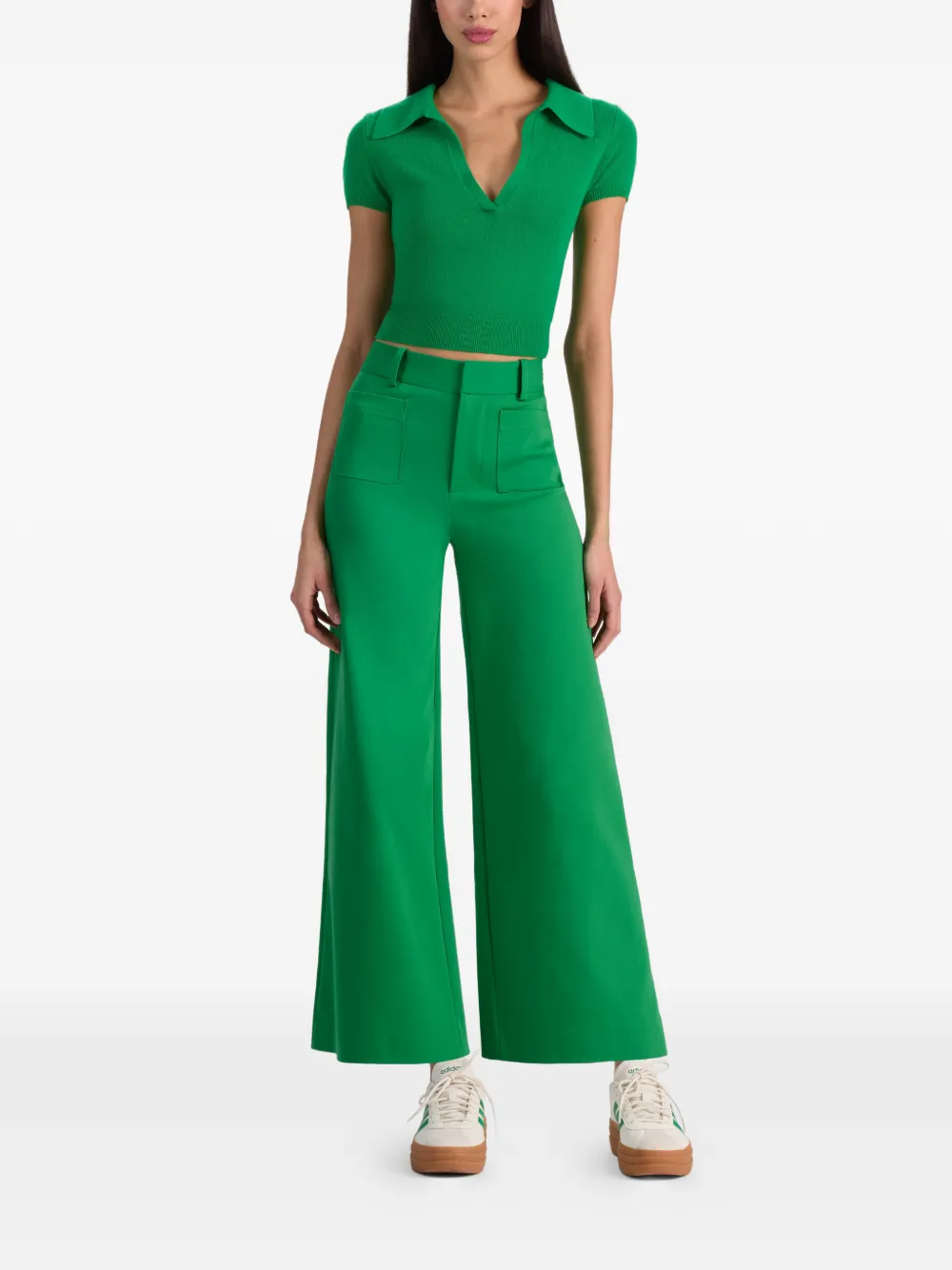 alice + olivia Zoe broek met opgestikte zak Groen
