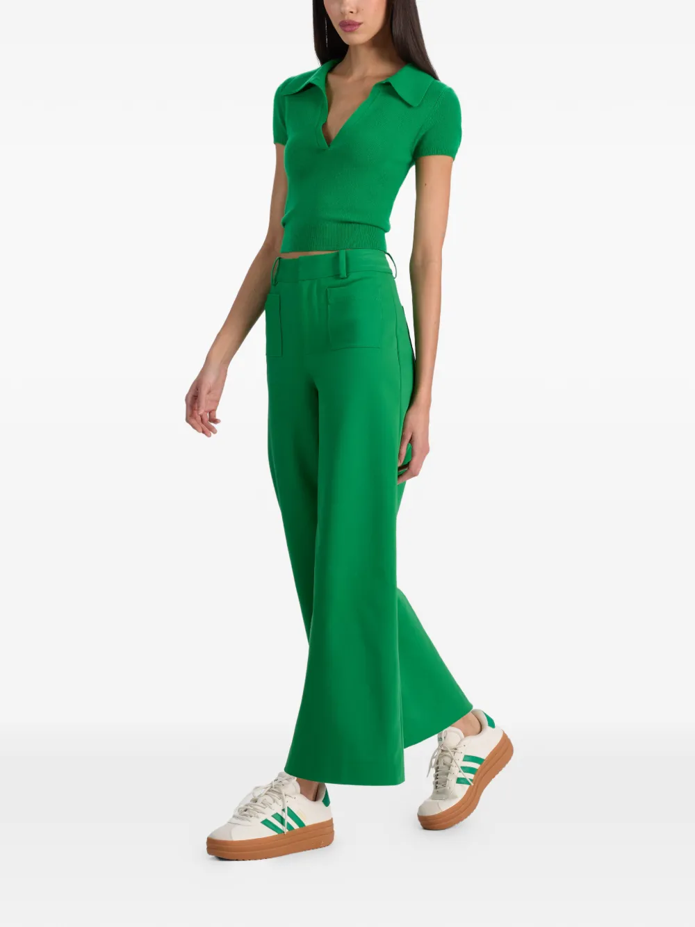alice + olivia Zoe broek met opgestikte zak Groen