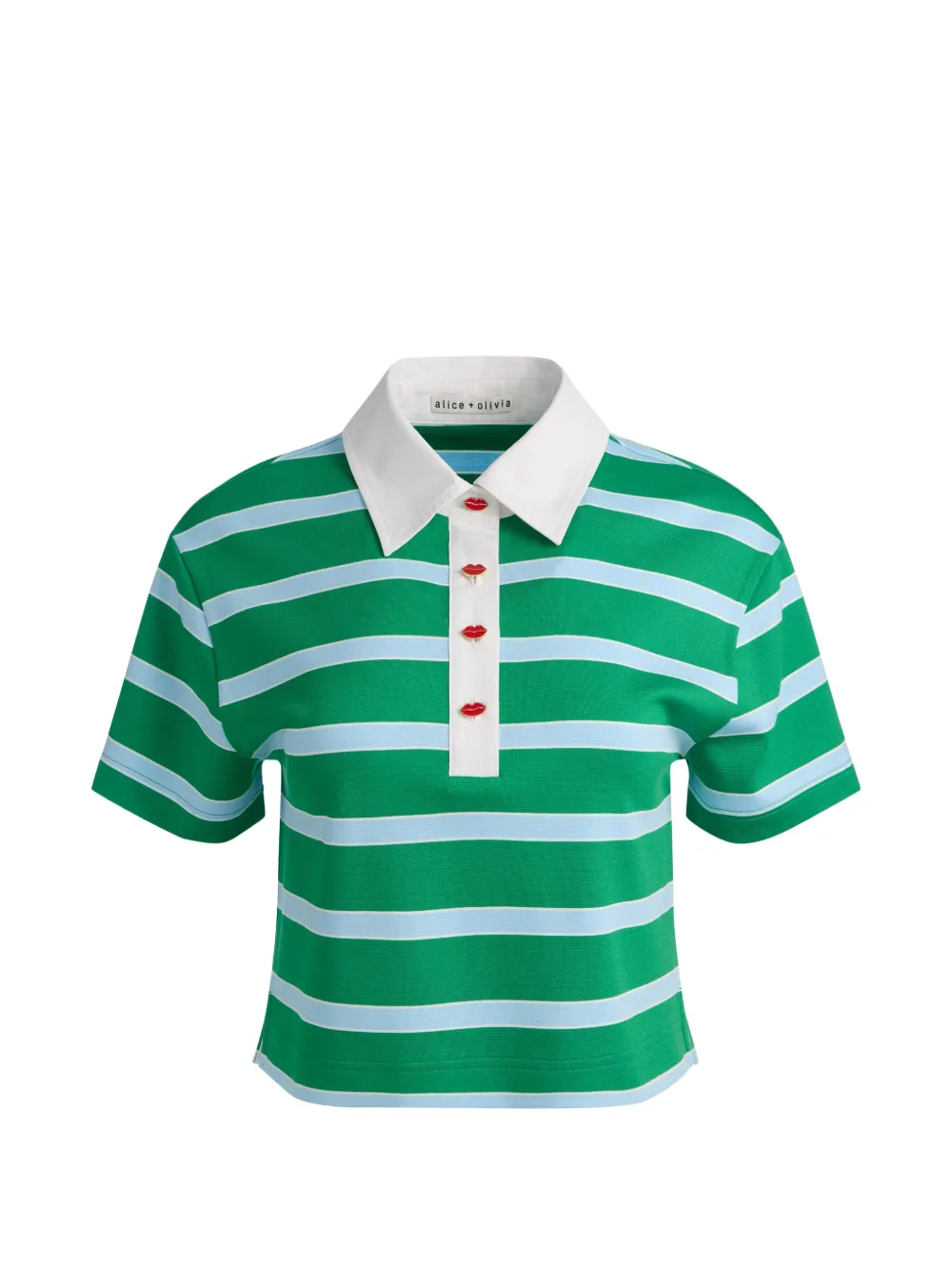 alice + olivia Polo Lyle a righe - Verde