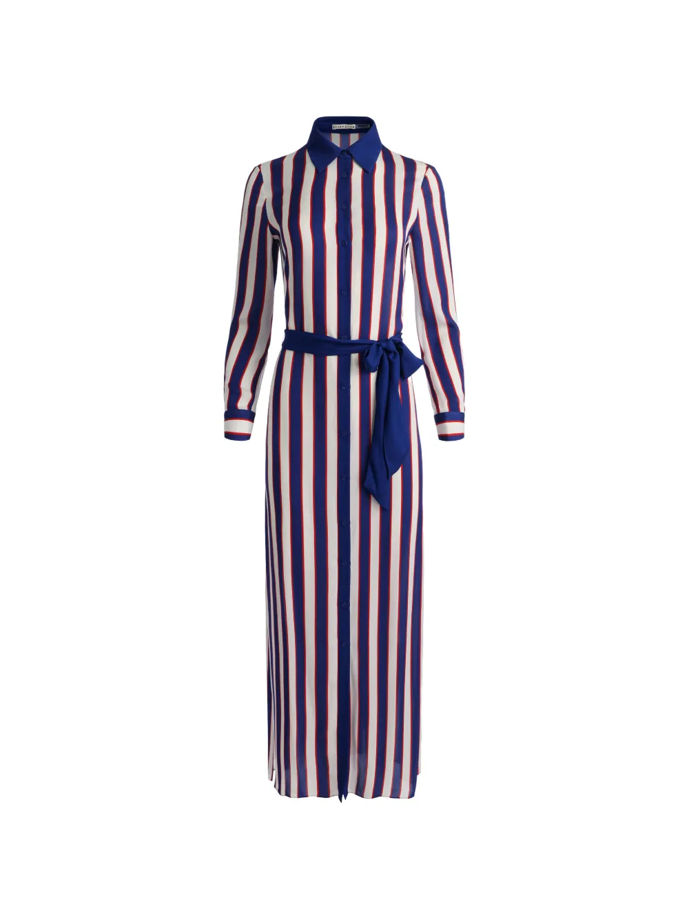 alice + olivia Chassidy striped-pattern shirt dress - Blu