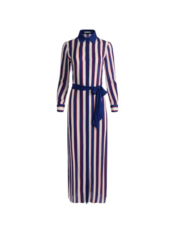 Alice + Olivia Chassidy striped-pattern Shirt Dress | Blue | FARFETCH IE