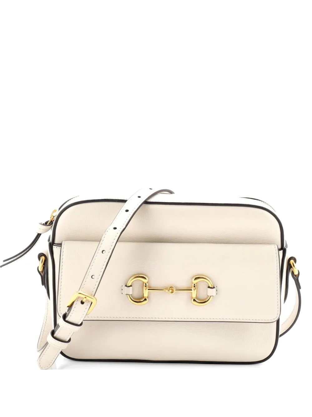Gucci Pre-Owned Horsebit 1955 Flap Pocket Camera Bag Leather Small crossbody bag - Toni neutri