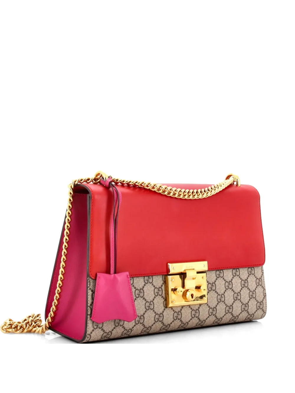 Gucci Pre-Owned Padlock GG Coated Canvas and Leather Medium shoulder bag - Marrone