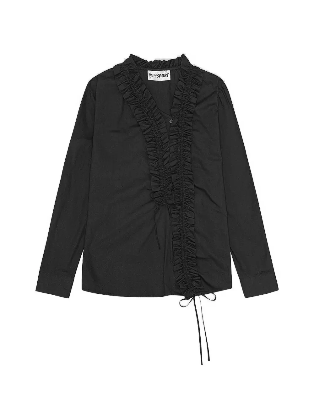 OpéraSPORT ruffled tie shirt - Nero