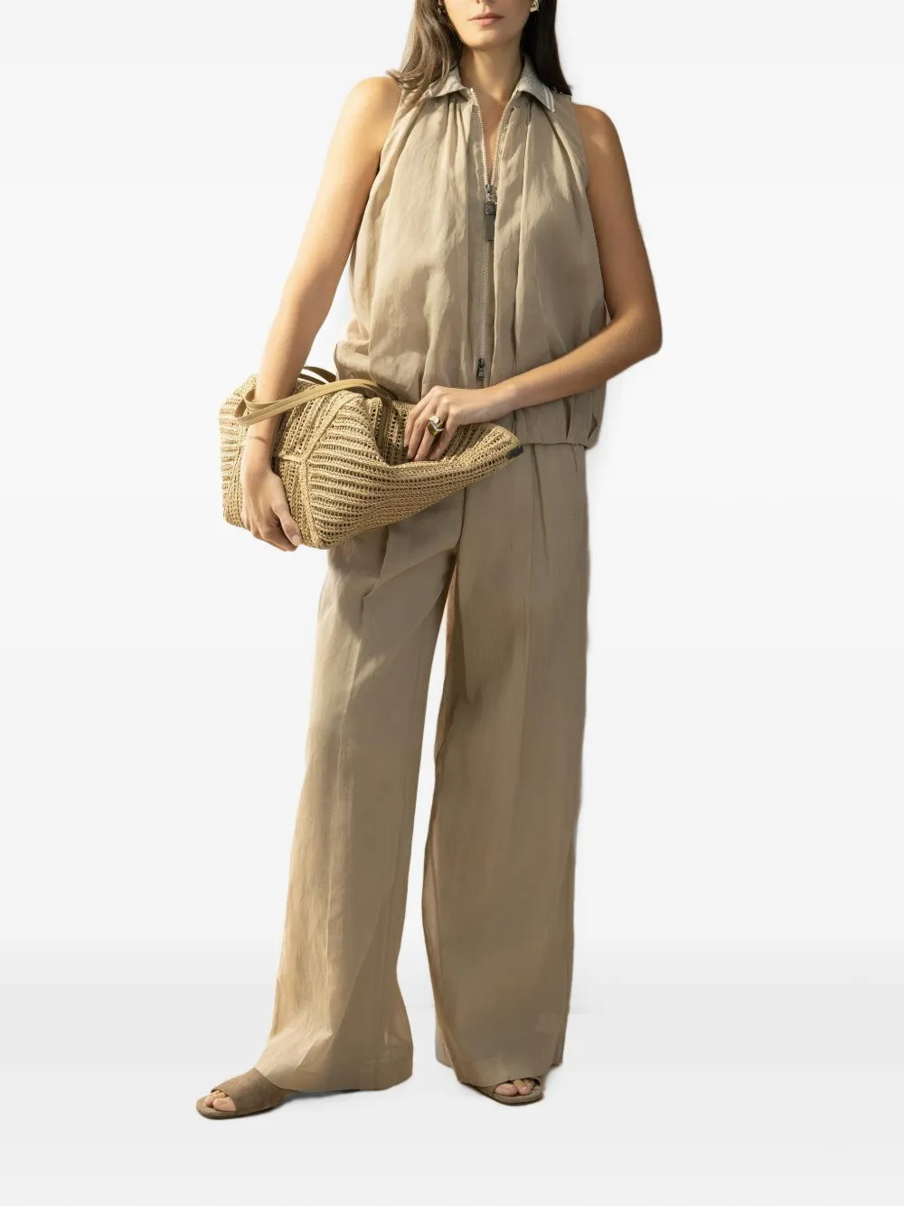 Brunello Cucinelli Palazzo broek Beige