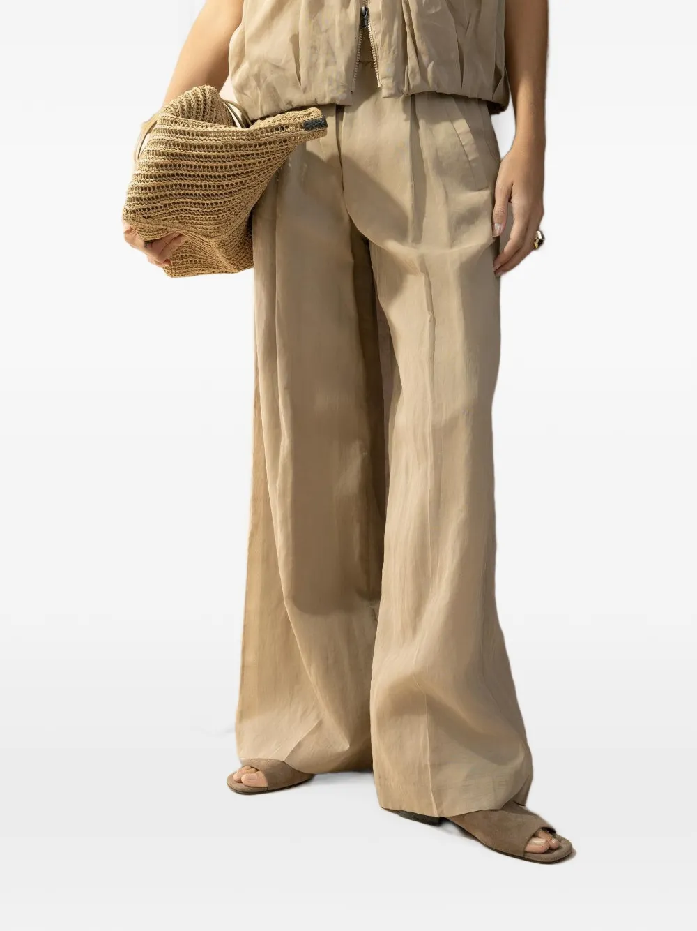 Brunello Cucinelli Palazzo broek Beige