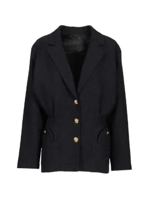 Valentino Garavani ラッフル ジャケット | ブラック | FARFETCH JP