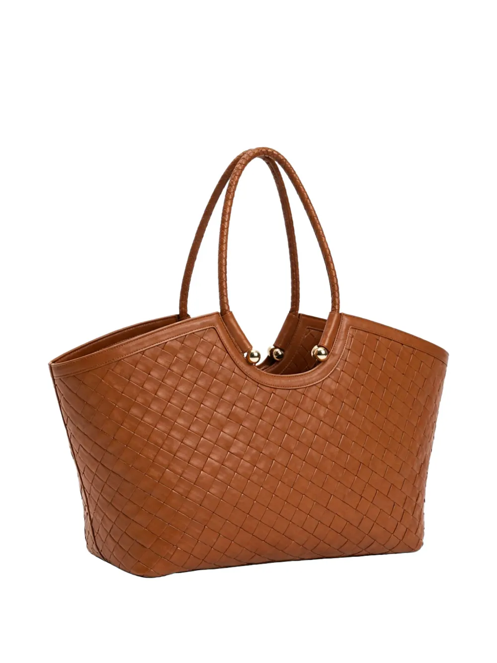 TWINSET Handgeweven shopper Bruin