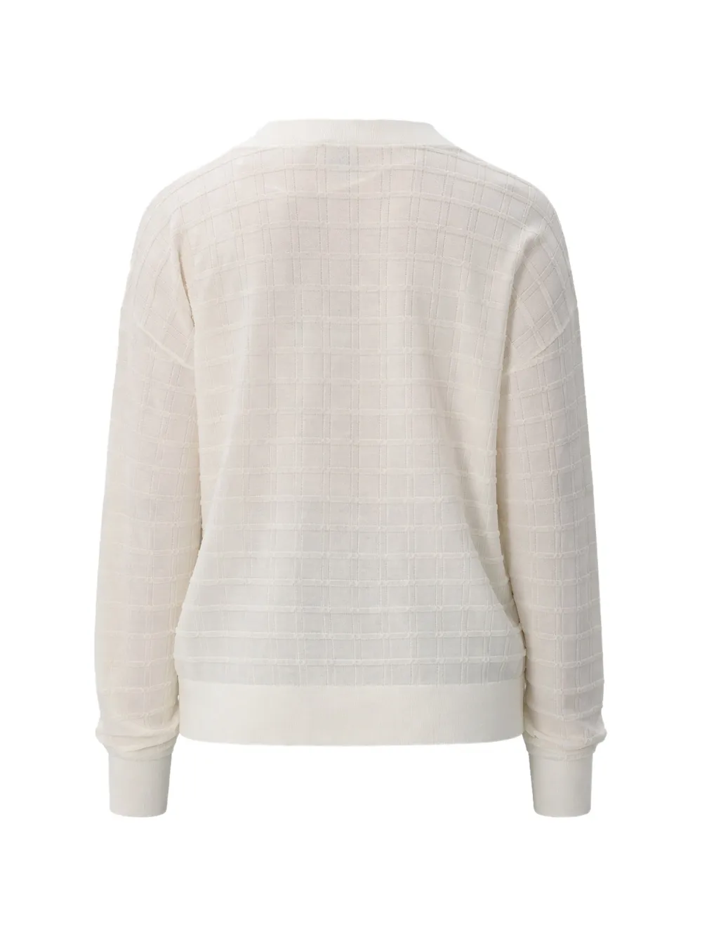  Boss Pull En Maille Texturée à Col V - Blanc 