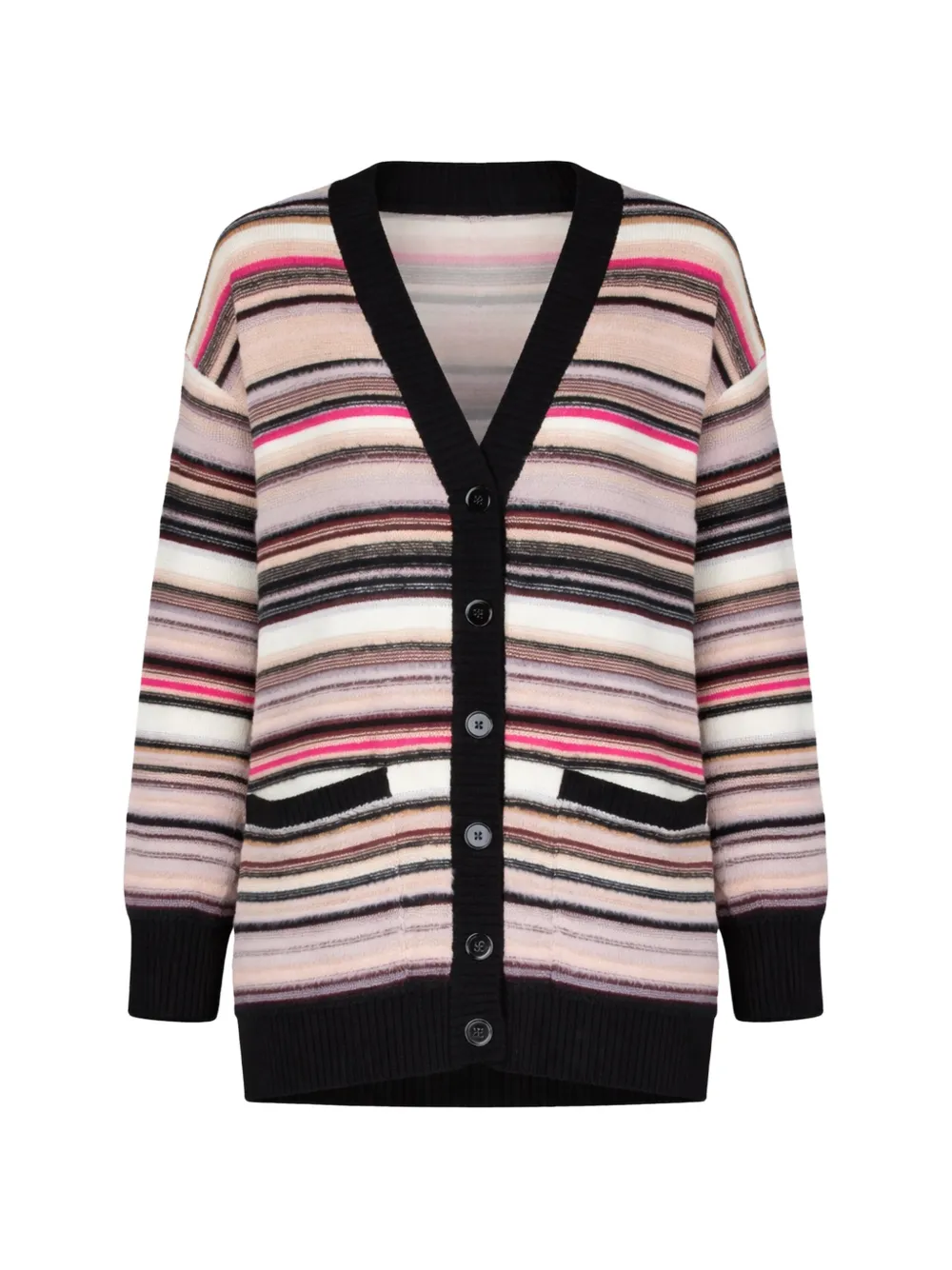 Missoni striped pockets cardigan - Nero