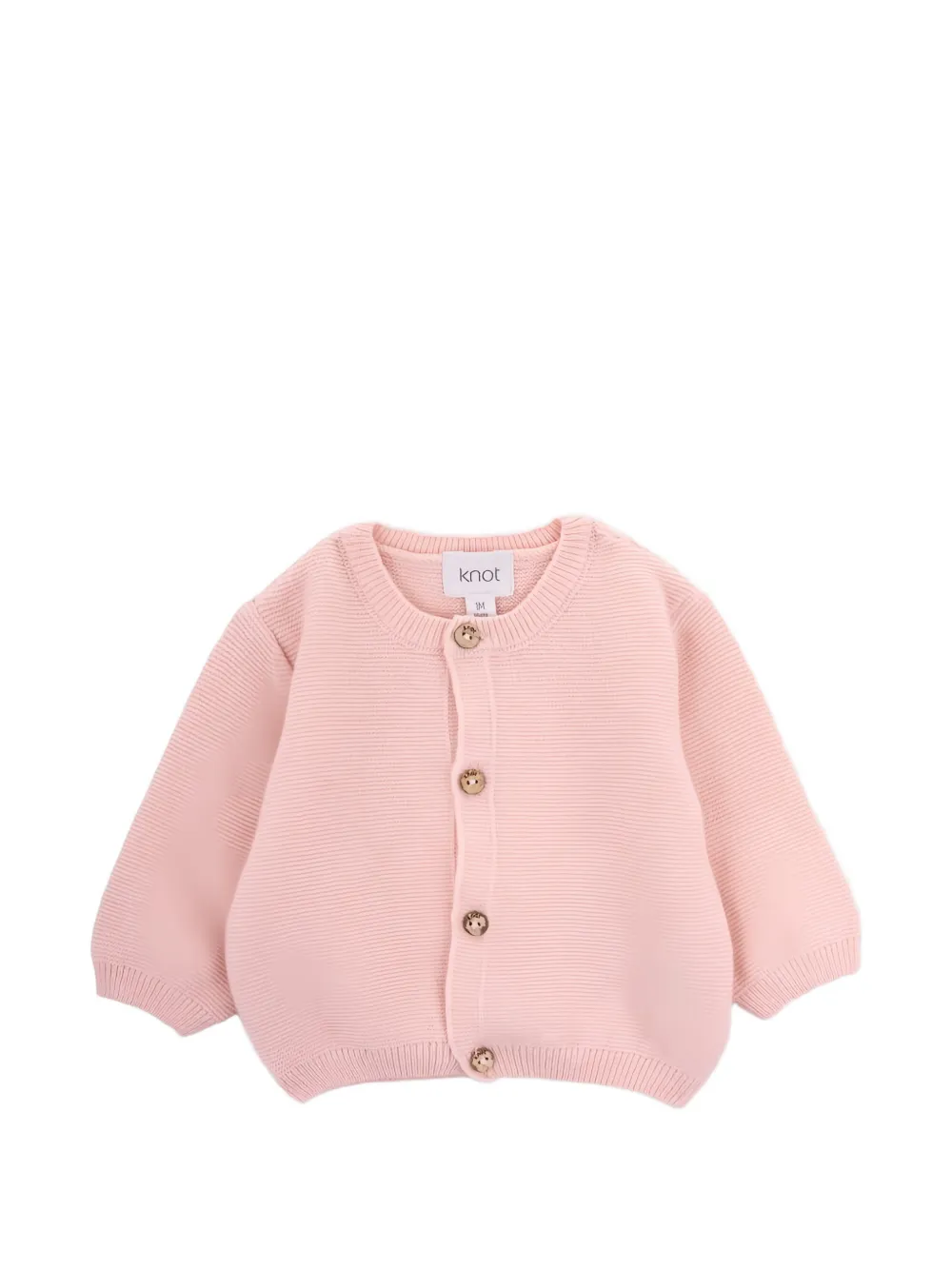 Knot Berry buttoned baby cardigan - Rosa