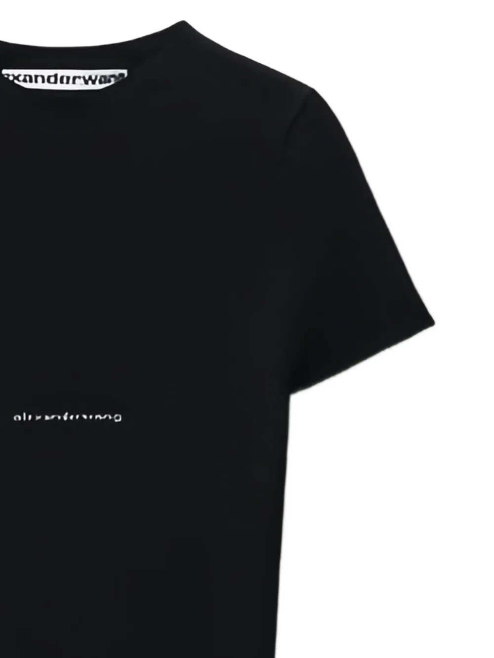 Alexander Wang Mini-jurk met korte mouwen en logodetail Zwart