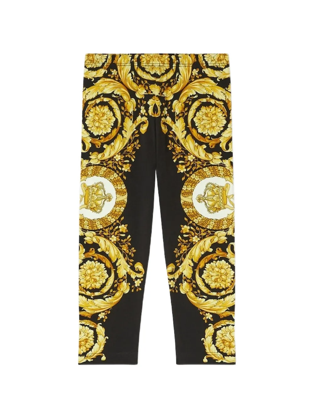 Versace Kids baroque-print trousers - Oro