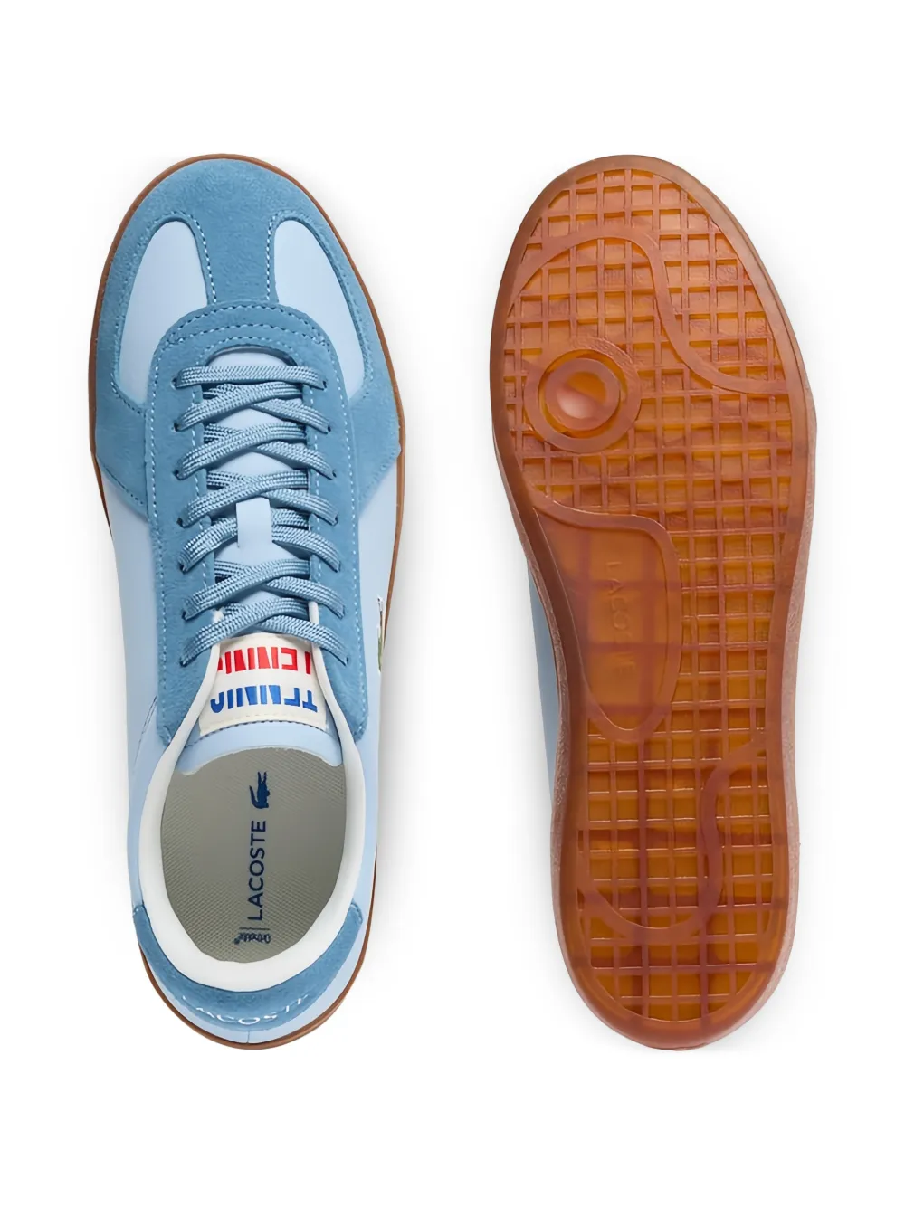 Lacoste Sneakers met suède vlakken Blauw