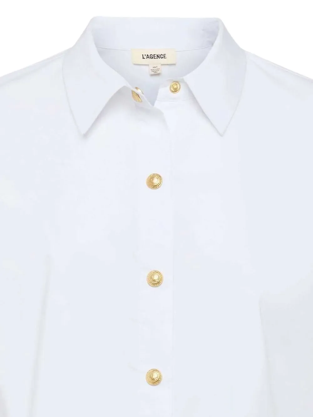 L'agence Cosette Crop Shirt - White 