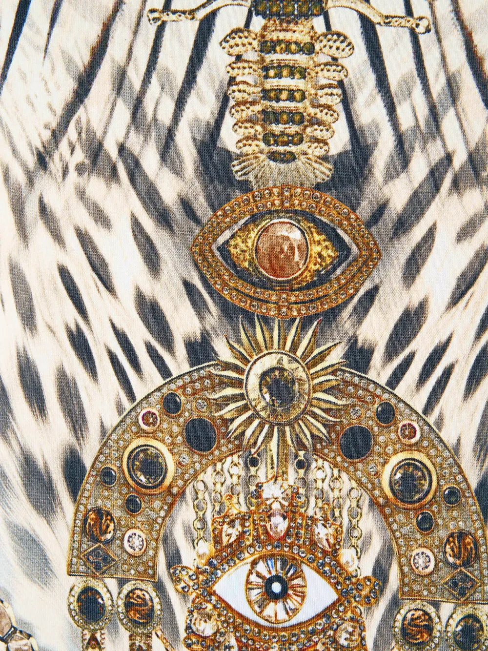Camilla Jurk met print Beige