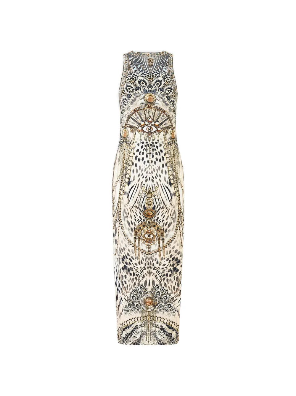 Camilla Jurk met print Beige