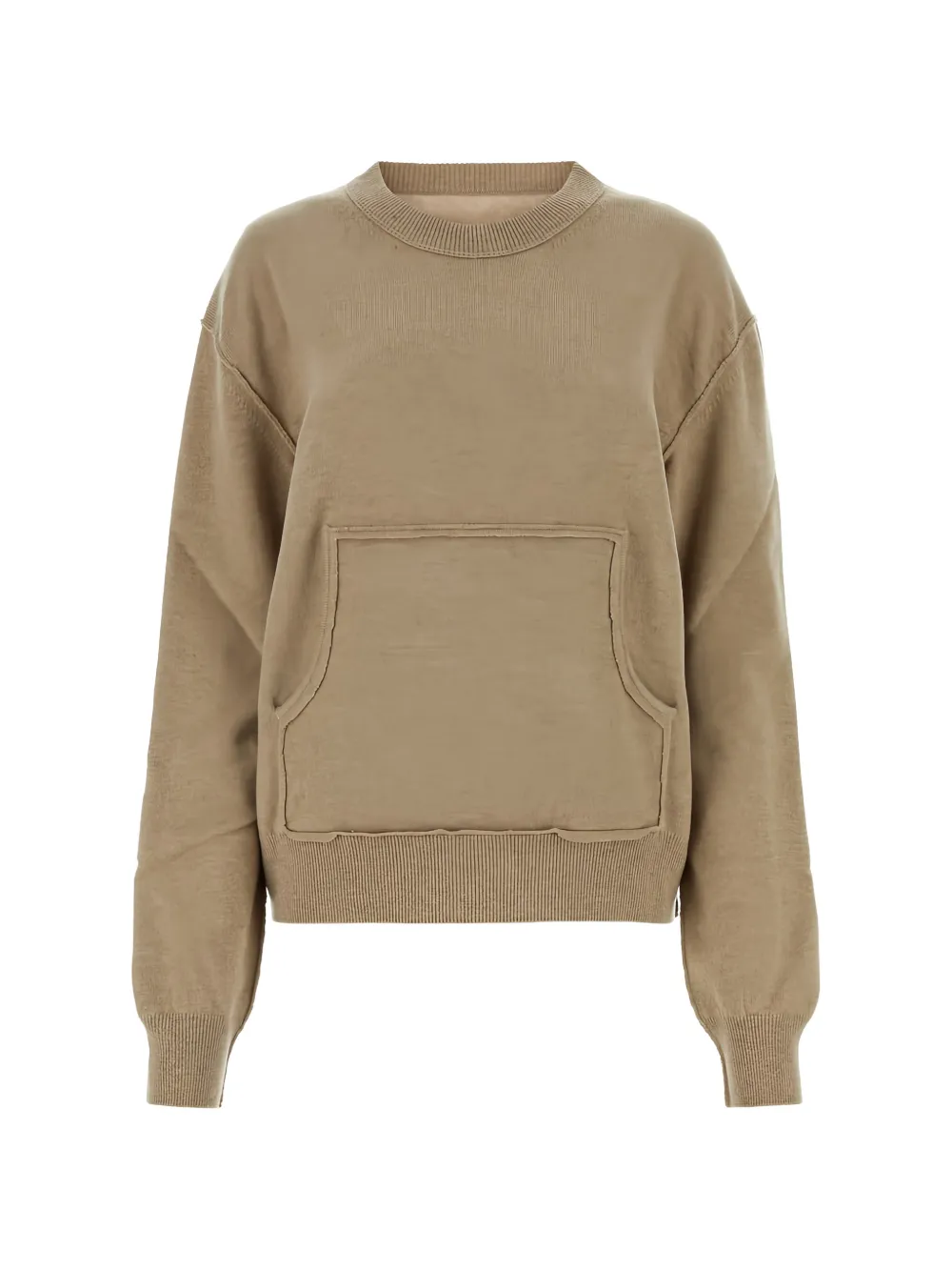 Maison Margiela crew-neck pouch-pocket sweater - Neutrals