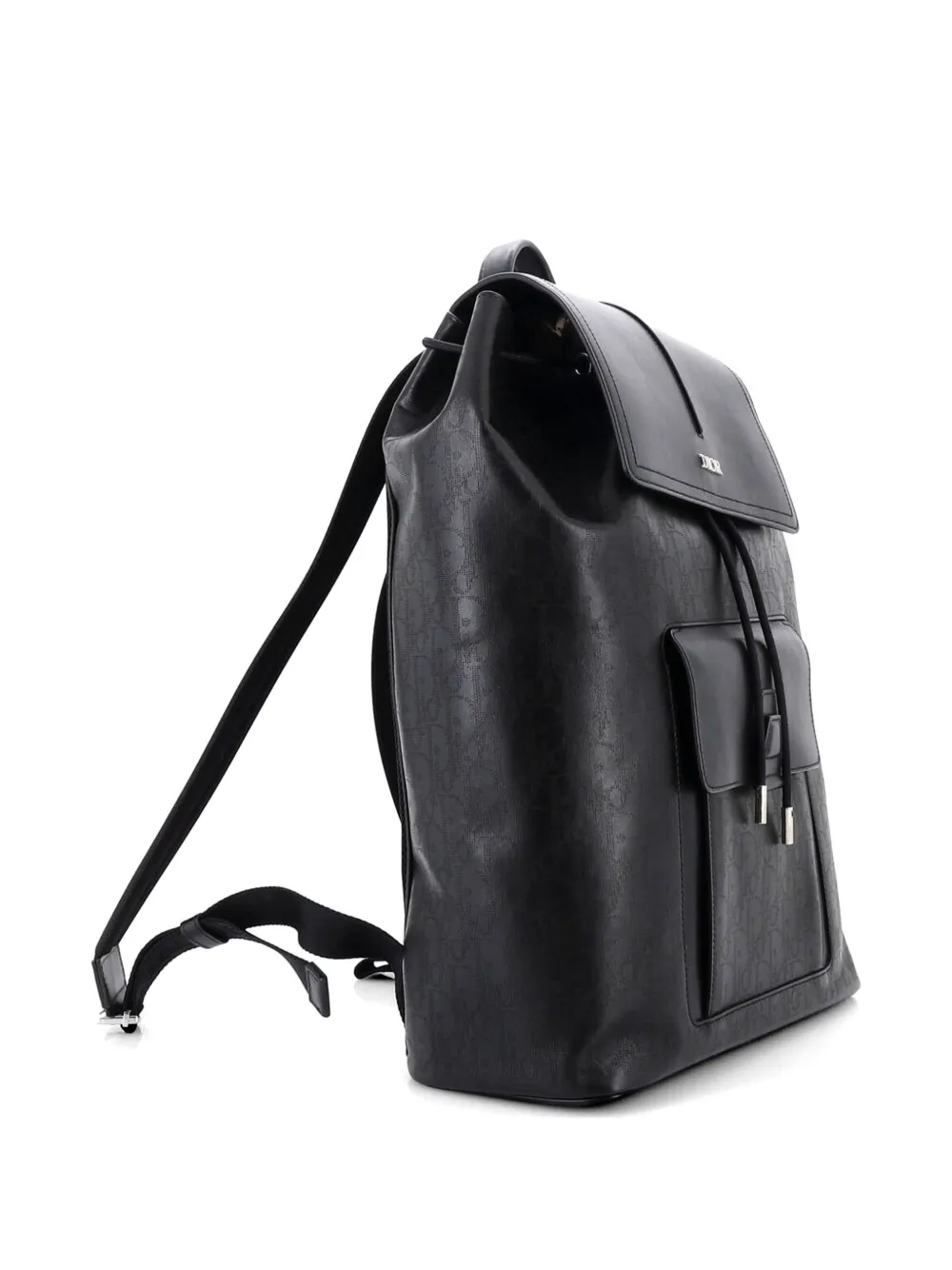 dior homme leather backpack Christian Dior Daypack black WS29001 – NUIR VINTAGE Crafted in jacquard and embellished with black grained calfskin Dior Homme Rider Leather Backpack