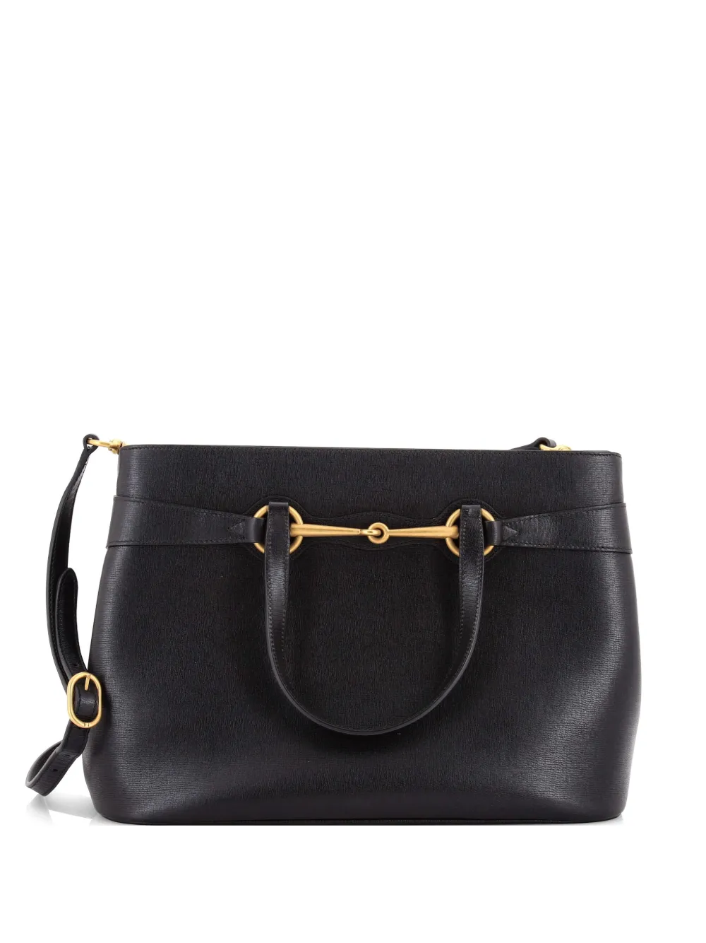 Gucci Pre-Owned Bright Bit Convertible Leather Medium tote bag - Nero