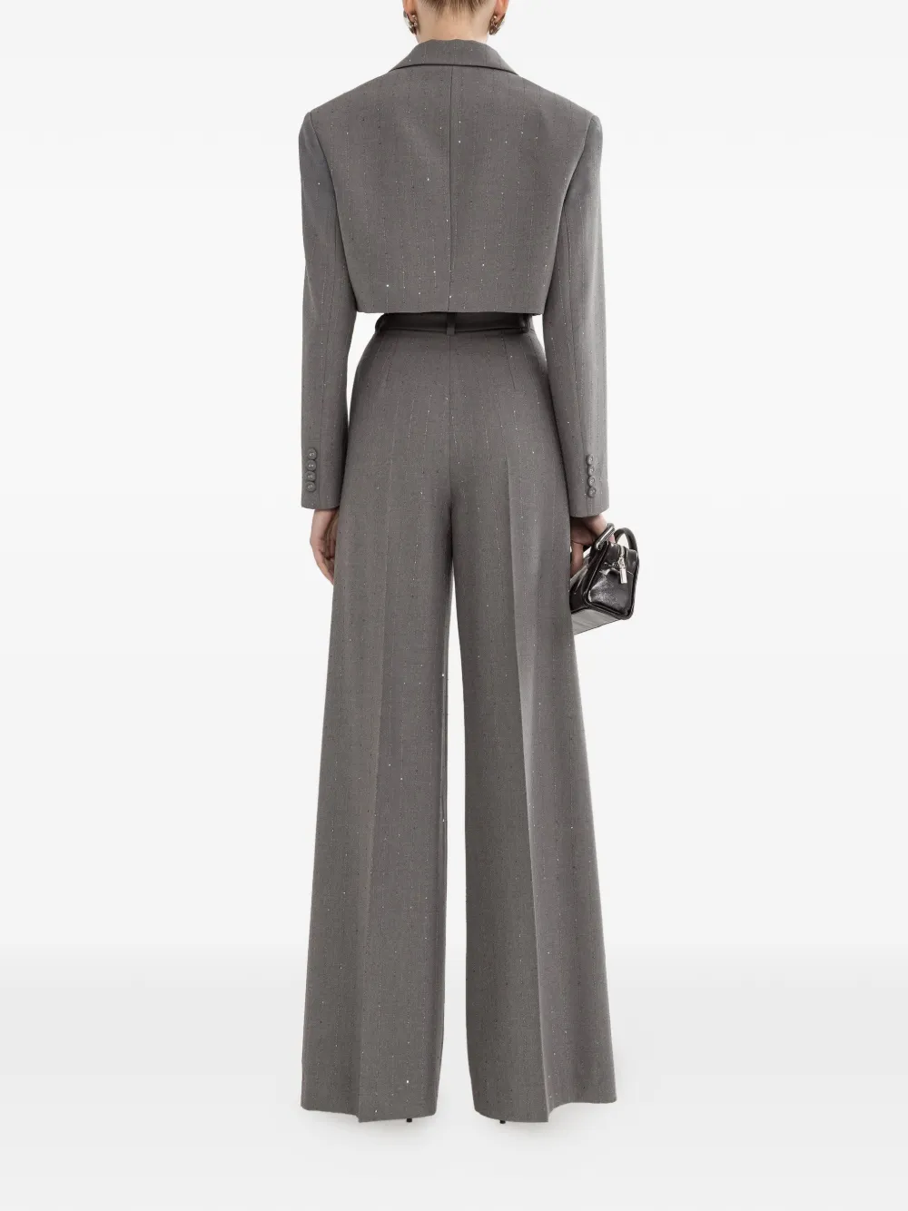 Sequined Wide-Leg Trousers