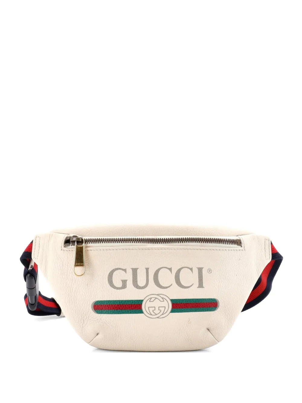 Gucci Pre-Owned Logo Printed Leather Small belt bag - Toni neutri