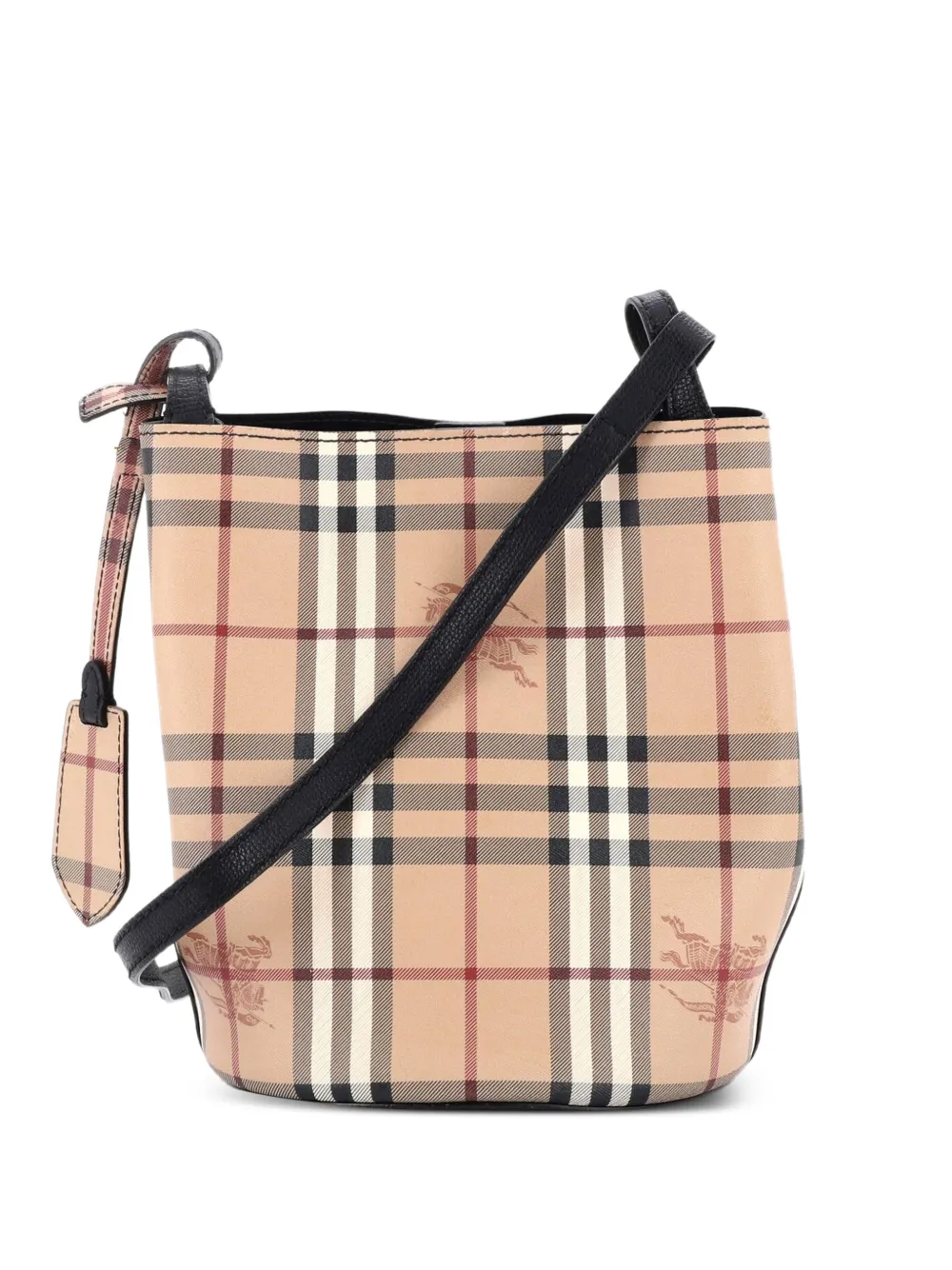 Burberry Pre-Owned Lorne Haymarket Coated Canvas Small bucket bag - Marrone