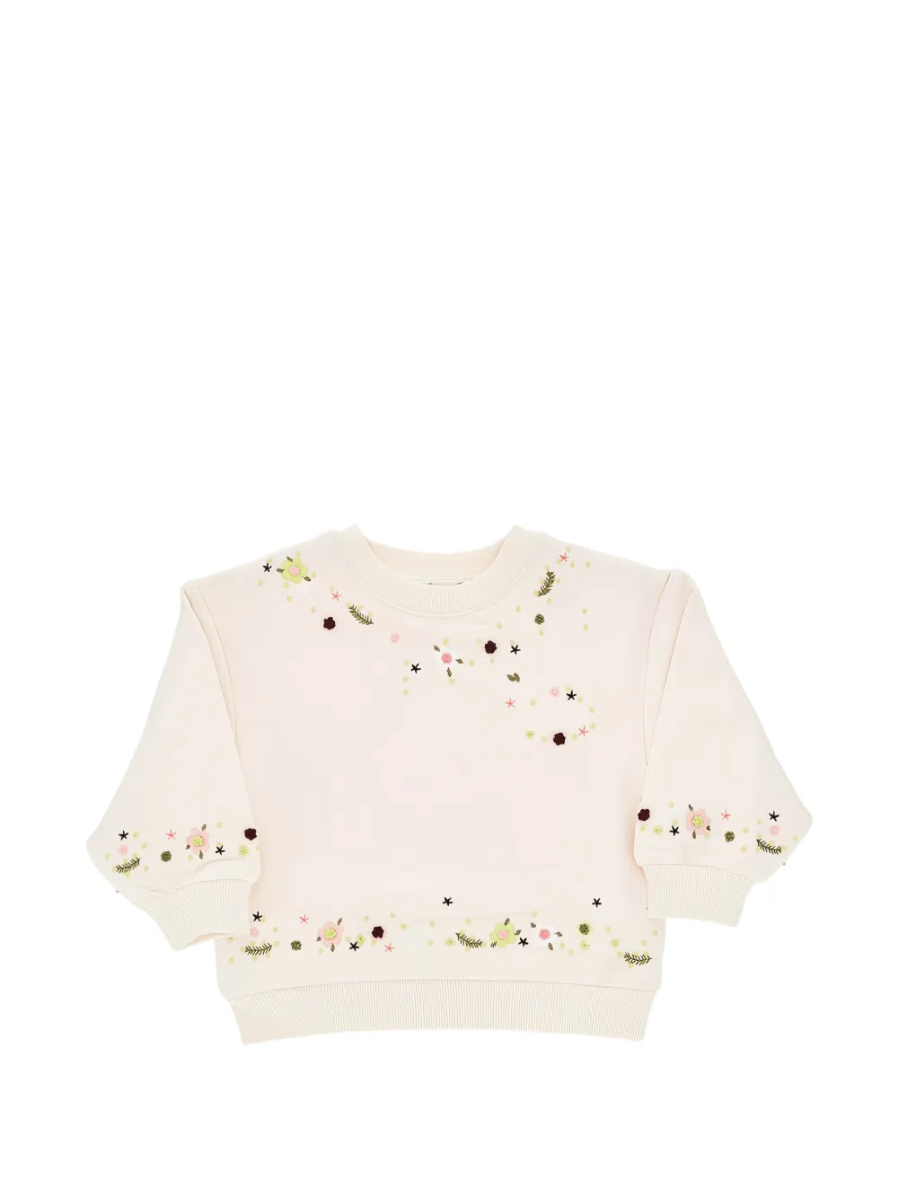 Bonpoint floral embroidered sweatshirt - Rosa