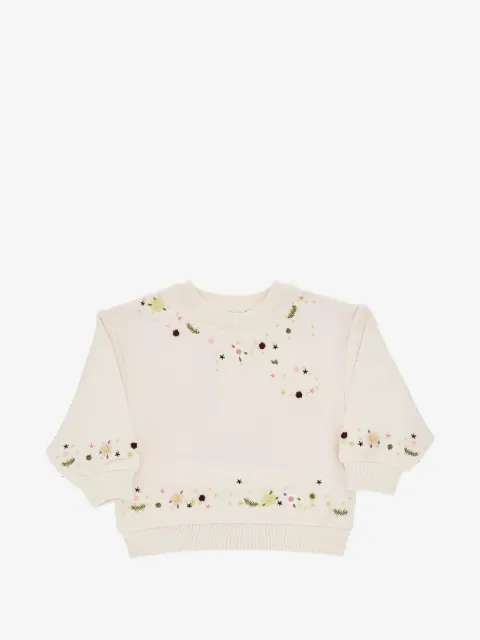 Bonpoint sudadera con bordado floral