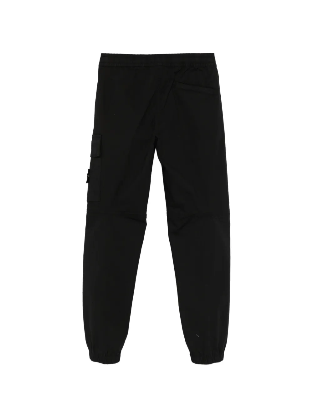 Stone Island Junior Logo-patch Tapered Trousers - Black 