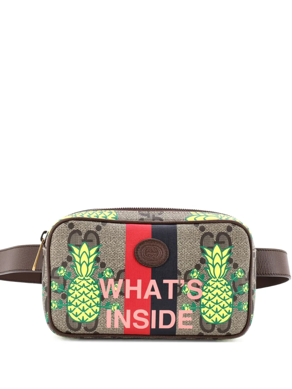 Gucci Pre-Owned Zip Printed GG Coated Canvas belt bag - Multicolore