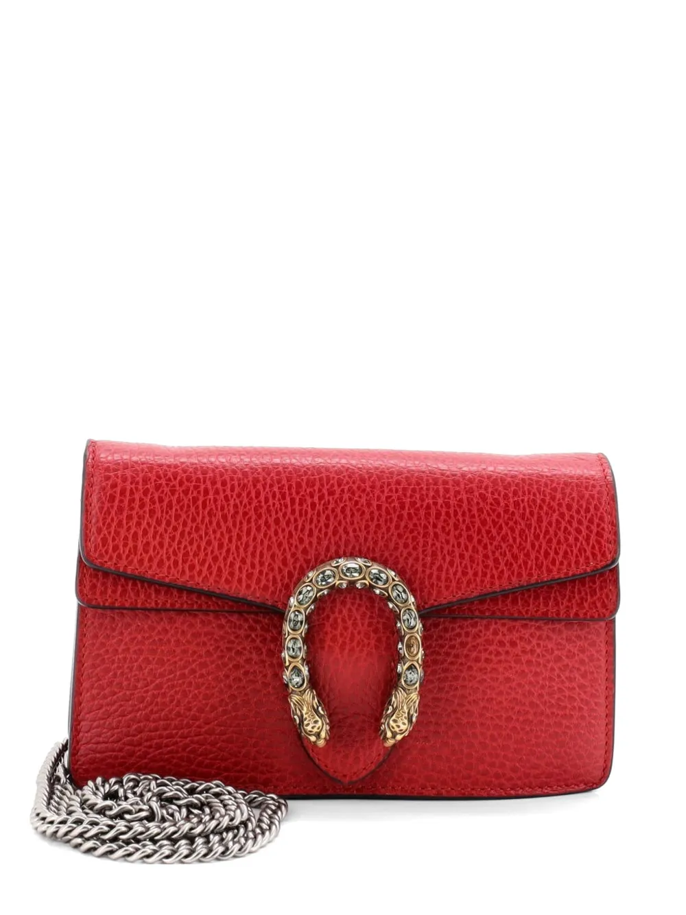 Gucci Pre-Owned Dionysus Bag Leather Super Mini clutch bag - Rosso