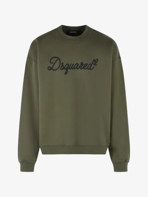DSQUARED2 sudadera de algodón con detalle del logo
