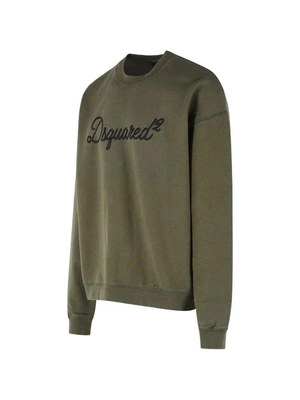 DSQUARED2 Katoenen sweater met logo Groen
