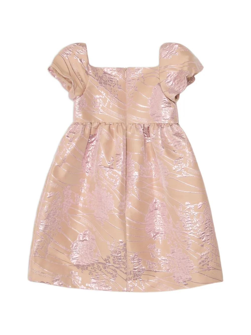  Emporio Armani Kids Ruffled Floral Dress - Neutrals 
