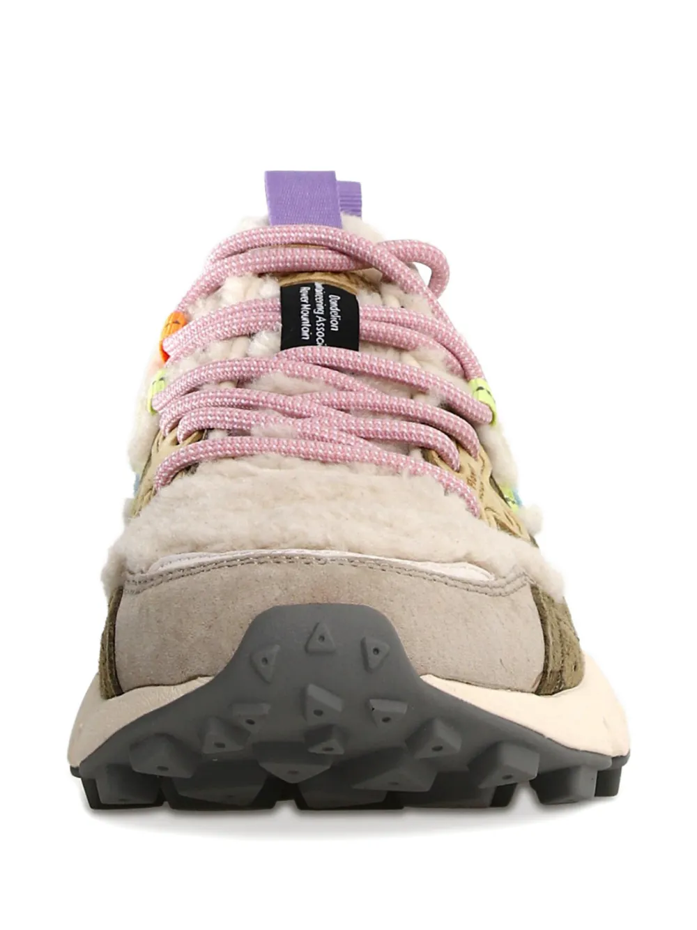 FLOWER MOUNTAIN KIDS Sneakers met lammy vlakken Beige