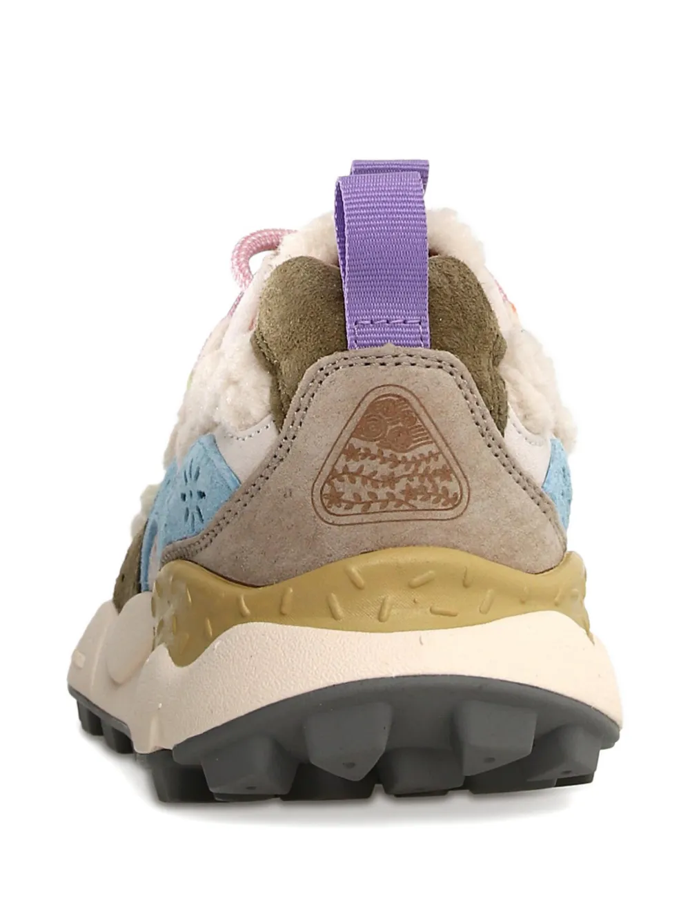 FLOWER MOUNTAIN KIDS Sneakers met lammy vlakken Beige
