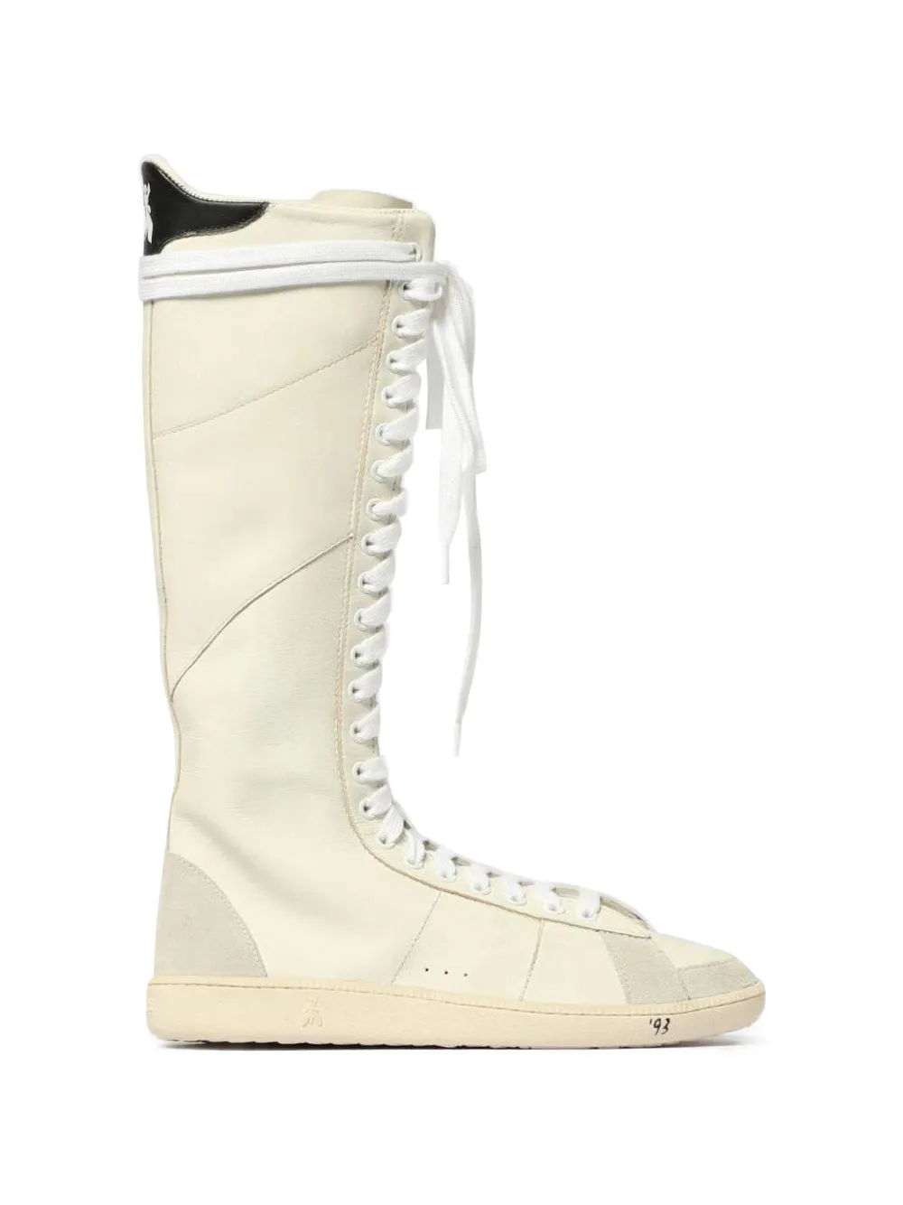 Patrizia Pepe Boxeur Skin knee-high lace-up sneakers - Toni neutri