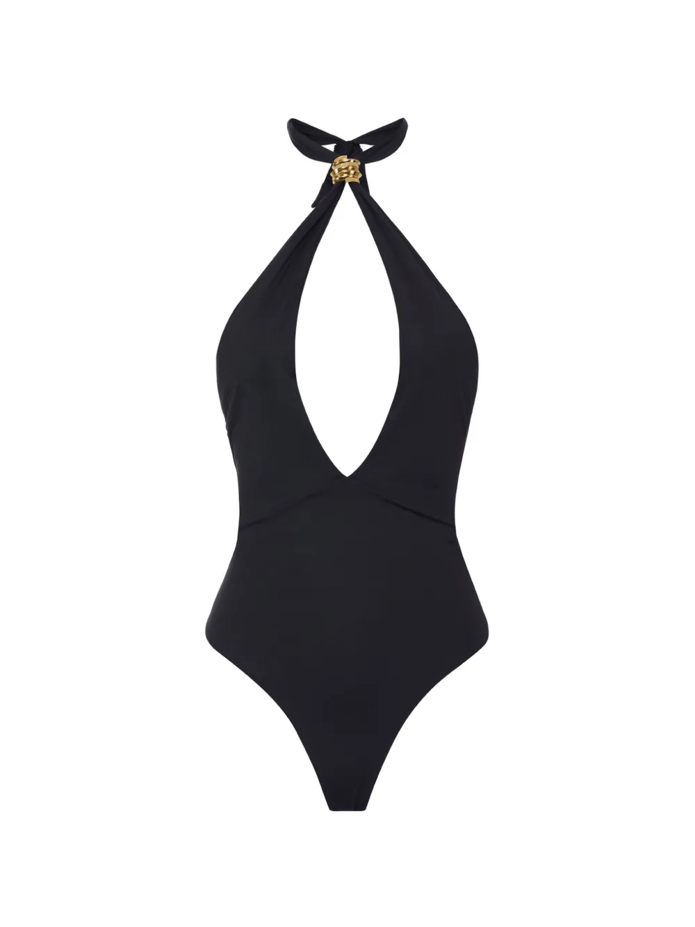 Elisabetta Franchi halterneck swimsuit - Nero