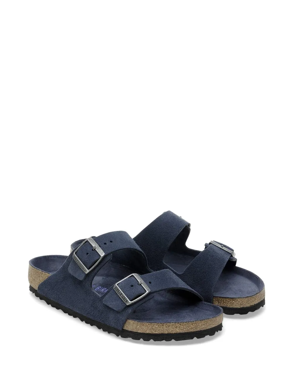 Birkenstock Arizona suède sandalen Blauw