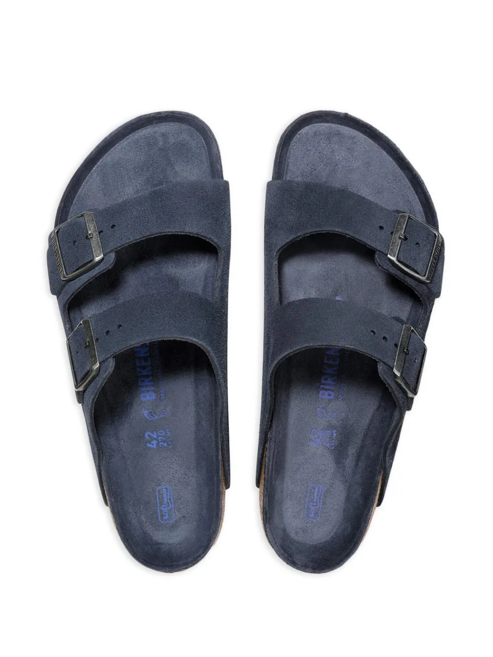 Birkenstock Arizona suède sandalen Blauw