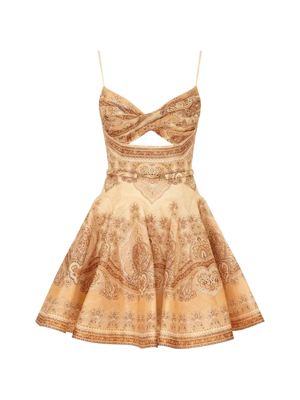 ZIMMERMANN - Mini-jurk met paisley-print - dames - linnen/vlas/zijde