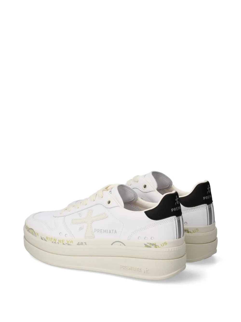 Premiata Micol sneakers met plateauzool Wit
