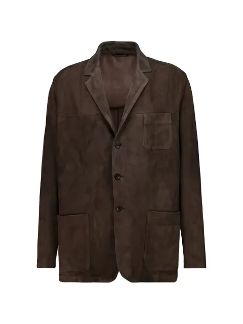 Boglioli buttoned leather jacket